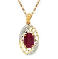 Ruby & Diamond Pendant (7-427)