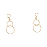 9ct Circle Drop Earrings (AIE1042)