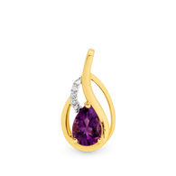 Amethyst & Diamond Pendant (7-428)