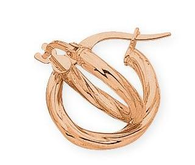 Rose Gold Hoop Earrings (14-1926)