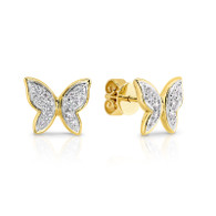 Diamond Butterfly Earrings (12-596)