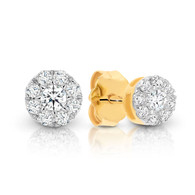 Diamond Cluster Stud Earrings (12-582)