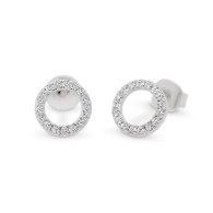 Open Circle Stud Earrings (24-1867)
