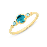 London Blue & Blue Topaz Ring (2-1928)