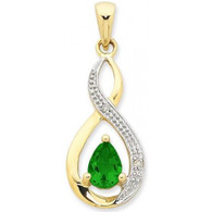 Emerald & Diamond Pendant (7-365)