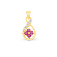 Ruby & Diamond Pendant (7-439)