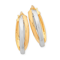 Oval Hoop Earrings (14-1811)