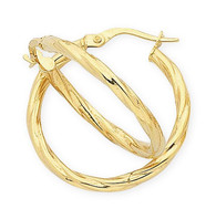 Twist Hoop Earrings (14-1841)