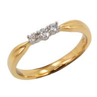 18ct Curved Diamond Ring (4-1225)
