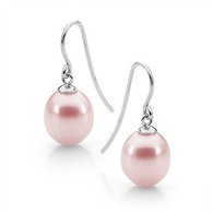 9-9.5mm Pink Freshwater Pearl Earrings (17-1111)