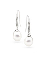 White Pearl Earrings (17-1461)