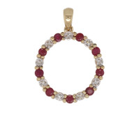 Ruby & Diamond Pendant (7-444)