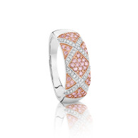 Natural Pink & White Diamond Ring (1-2534)