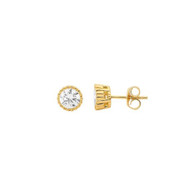 4mm Cubic Zirconia Stud Earrings (24-1365)