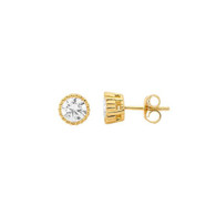 5mm Cubic Zirconia Stud Earrings (24-1907)