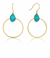 Mineral Turquoise Stud Earrings (24-01840)