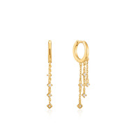 Sparkle Cascade Huggie Earrings (24-1846)