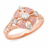 Australian Pink & White Diamond Ring (1-2857)