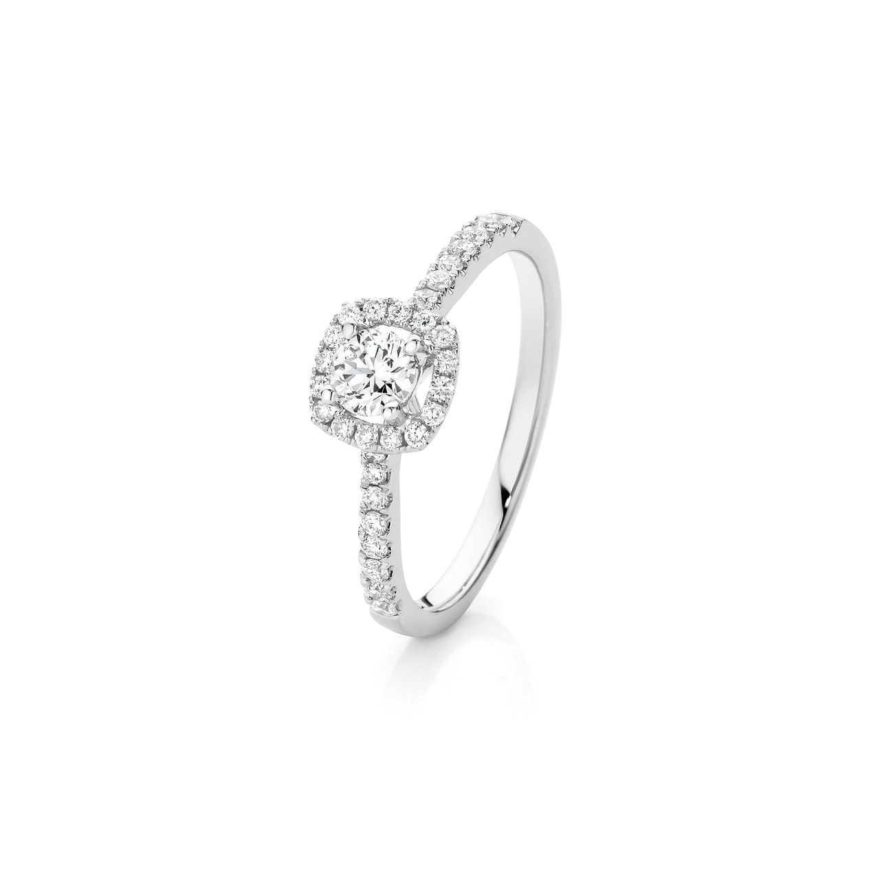 Bluefire 144 Diamond - Olivia collection - 18K white gold ring (B106 ...