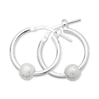 Sparkle Ball Hoop Earrings (24-226)