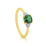 Emerald & Diamond Ring (2-1952)
