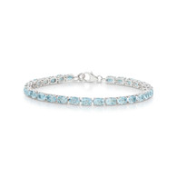 Sky Blue Topaz Tennis Bracelet (23-2105)