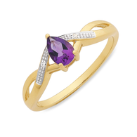 Amethyst & Diamond Ring (2-1960)