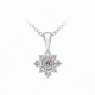 Australian Pink & White Diamond Pendant (6-433)