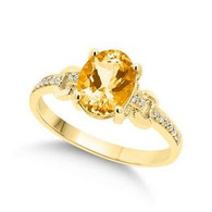 Citrine & Diamond Ring (2-1957)