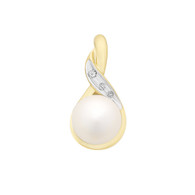 Freshwater Pearl & Diamond Pendant (17-1491)