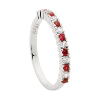White & Red Cubic Zirconia Ring (21-3086)