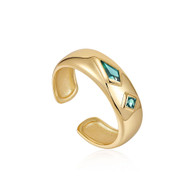 Dance 'Til Dawn Teal Sparkle Adjustable ring