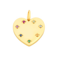 Colourful Heart Pendant (7-499)