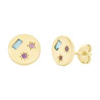 Colourful Circle Earrings (13-1142)