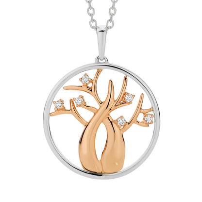 Argyle Diamond Boab Tree of Life pendant with chain.