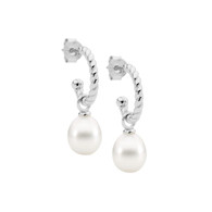 Pearl Hoop Earrings (17-1522)