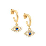 Evil Eye Hoop Earrings (24-2067)