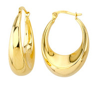 Cresent Hoop Earrings (14-2184)