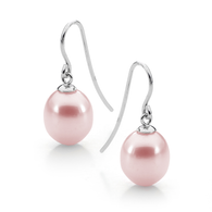 7.5-8mm Pink Freshwater Pearl Earrings (17-1433)