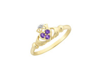 Amethyst & Diamond Ring (2-2037)