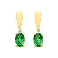 Emerald & Diamond Earrings (13-1156)