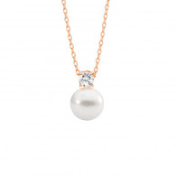Freshwater Pearl & Cubic Zirconia Pendant (17-1583)
