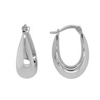 Oval Hoop Earrings (14-2220)