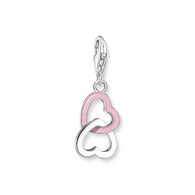 Pink Locked Hearts Charm (26-4558)