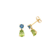 London Blue Topaz & Peridot Drop Earrings (13-1168)