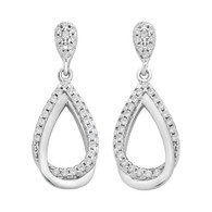 Cubic Zirconia Drop Earrings (24-2489)