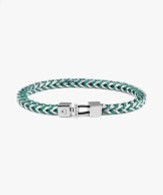 Catena Foxtail Patina Green Silver Bracelet (27-1279)