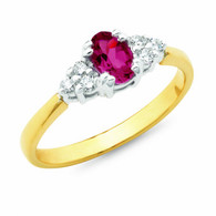 Natural Ruby & Diamond Ring (2-2113)