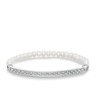 Freshwater Pearl adn Cubic Zirconia Bracelet (17-1140)