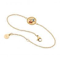 17+2cm Colourful Disc Bracelet (27-1382)